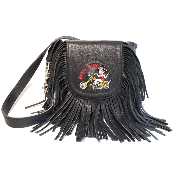 Vintage Leather Betty Boop Motorcycle Belt Bag - Picture 9 of 9